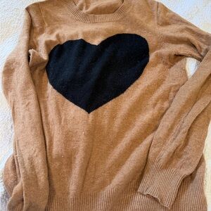 J.Crew Heart Design Tan Sweater